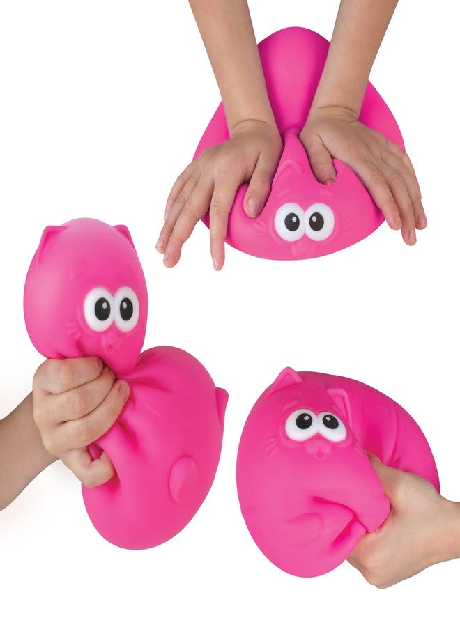 The Orb Factory ORB Easy Sqweezy Chonk the Chunky Kitty - Squeeze this Big, Pink, Fun, Squishy, Slow Rising, and Extra Soft Chubby Cat for Stress Relief - New Sensory / Fidget Novelty Toy and Gift for Kids and Adults - Image 5